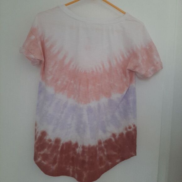 Maurices Tie Dye V neck Cotton Blend Tee Small - Picture 5 of 9